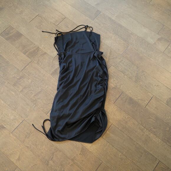 NEW Leau Spaghetti Straps Cabo Silk‎ Mini Dress Black Womens Size XXL - Picture 3 of 6